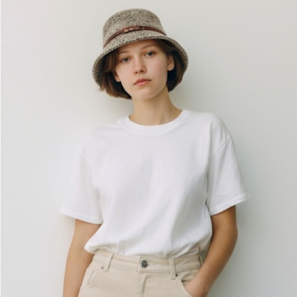 Bettina Made in Italy Wool Tweed Bucket